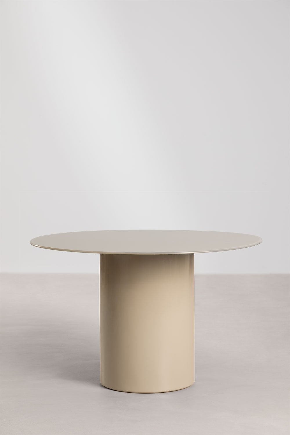 Round dining table Ø120 cm in tempered glass and MDF Asgri, gallery image 3