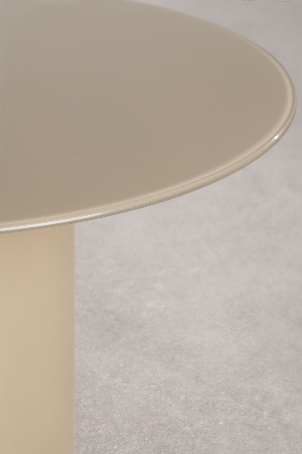 Round dining table Ø120 cm in tempered glass and MDF Asgri, gallery image 4