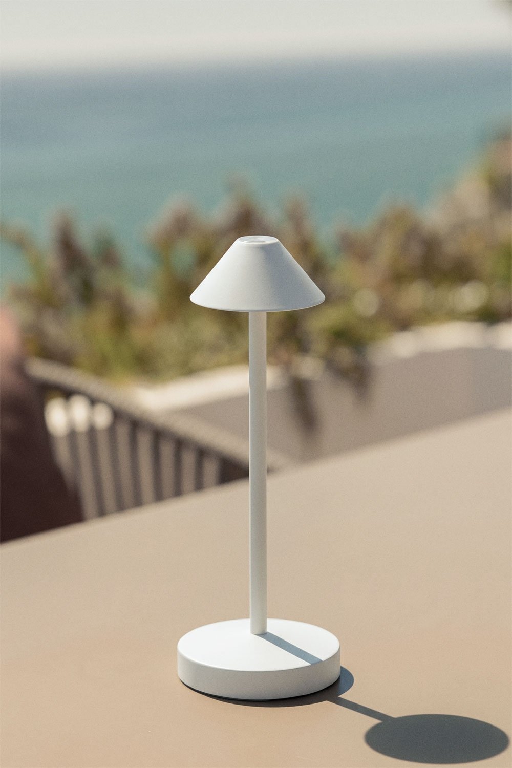 Emilija wireless LED outdoor iron table lamp, gallery image 1