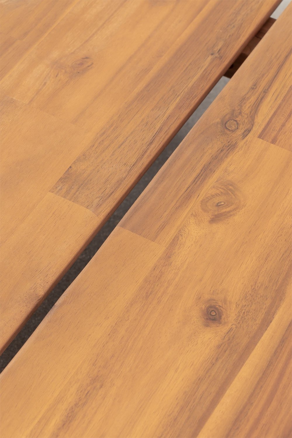 Rectangular coffee table 85x75 cm in Brina acacia wood, gallery image 5