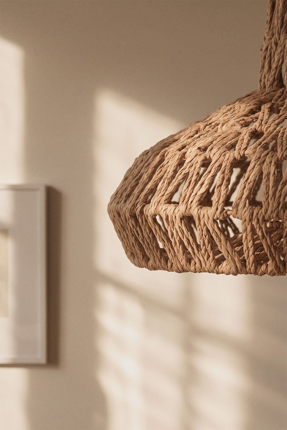 Maslany braided paper ceiling lamp, gallery image 2