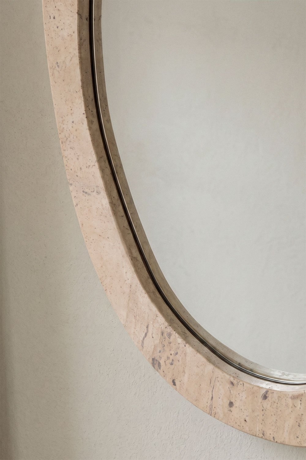 Irregular wall mirror in natural stone Urkiz, gallery image 2