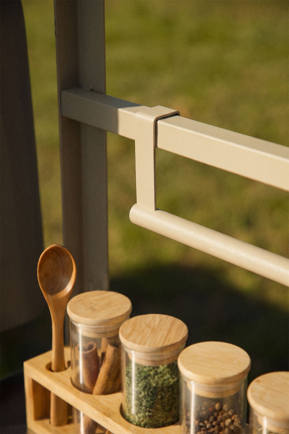 Rivana modular outdoor kitchen towel holder in steel, gallery image 2