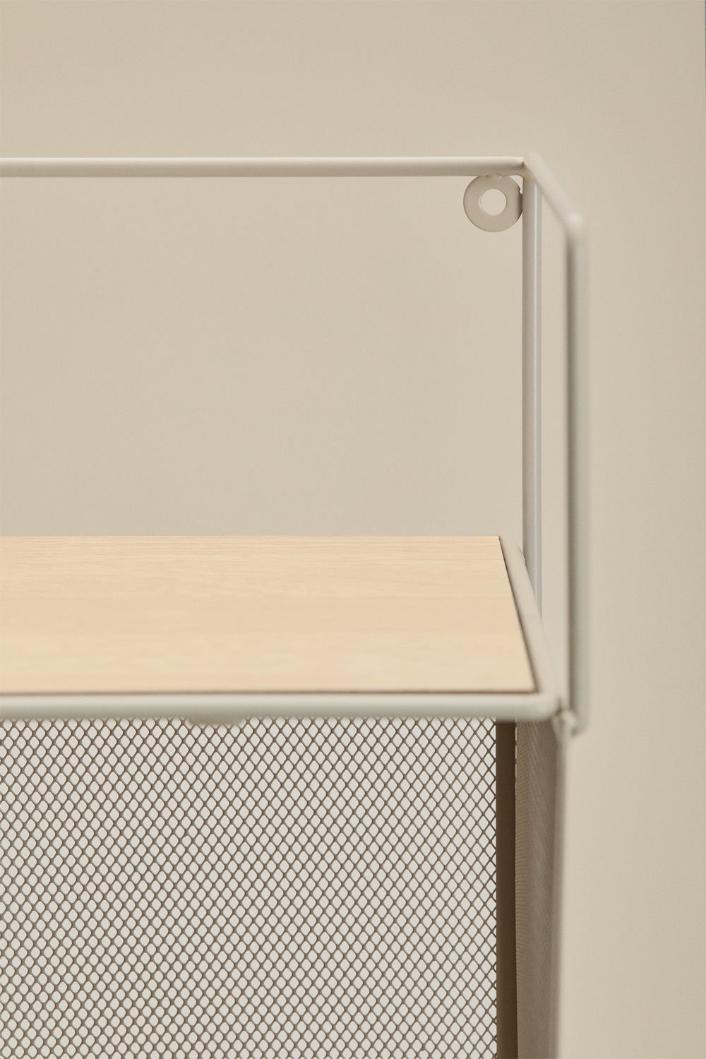 Storage shelf 30x105 cm in iron and MDF Antxo, gallery image 6