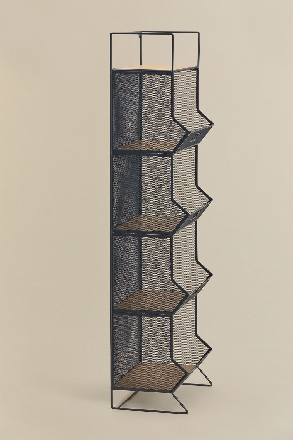 Storage shelf 30x105 cm in iron and MDF Antxo, gallery image 4