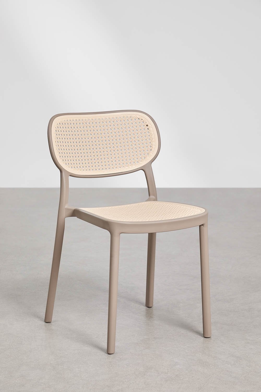 Karena extendable rectangular table set 240-300x100 cm in aluminum and 10 stackable Omara dining chairs in polypropylene, gallery image 8