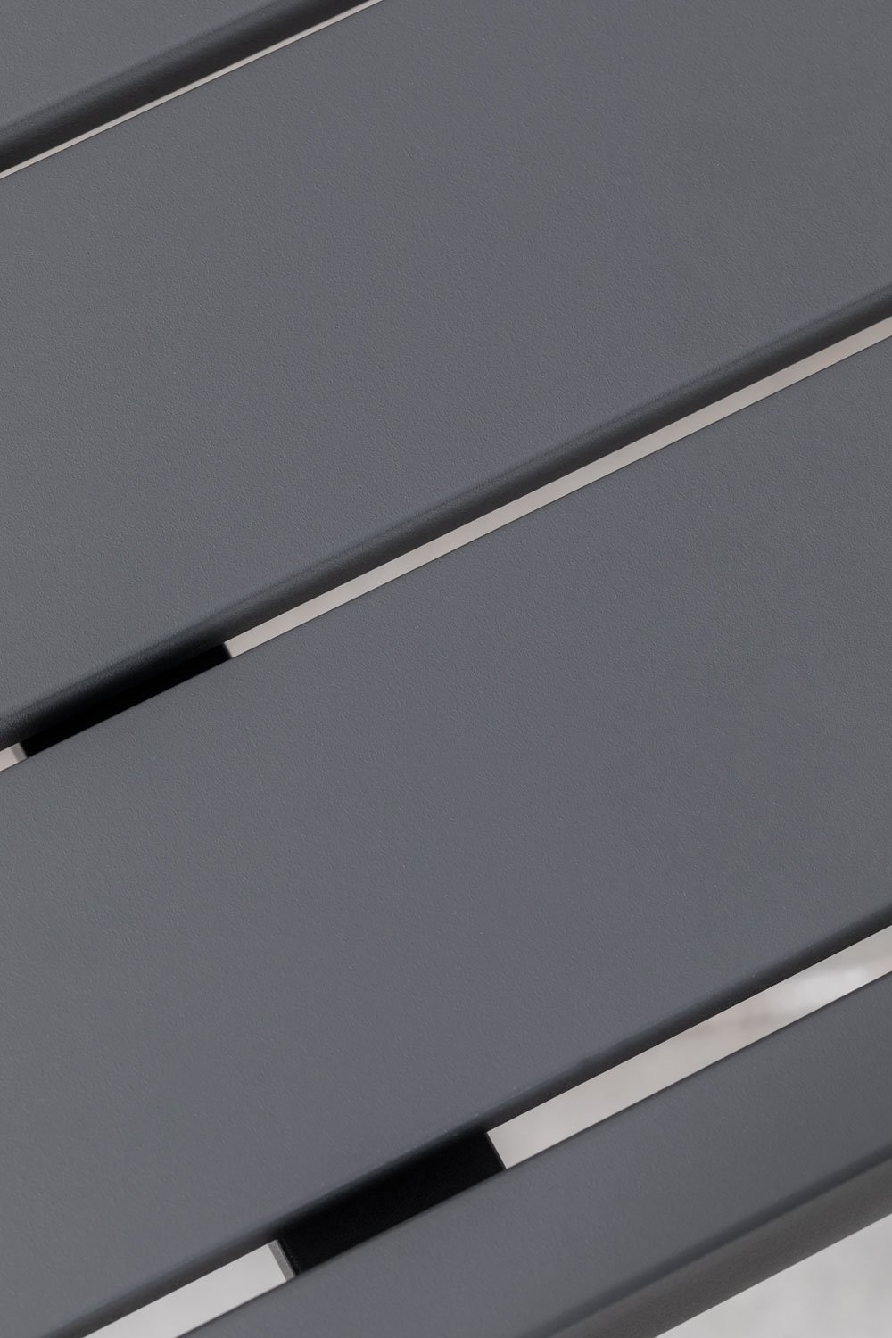 Rectangular extendable dining table in aluminum Karena, gallery image 7