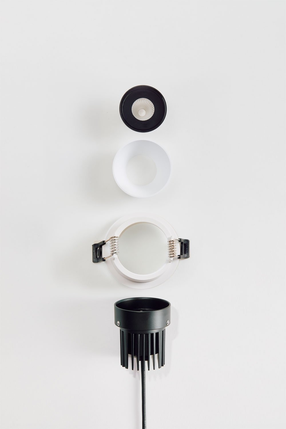 Recessed LED downlight with round frame Ø8 cm in aluminum Orelva, imagen de galeria 6