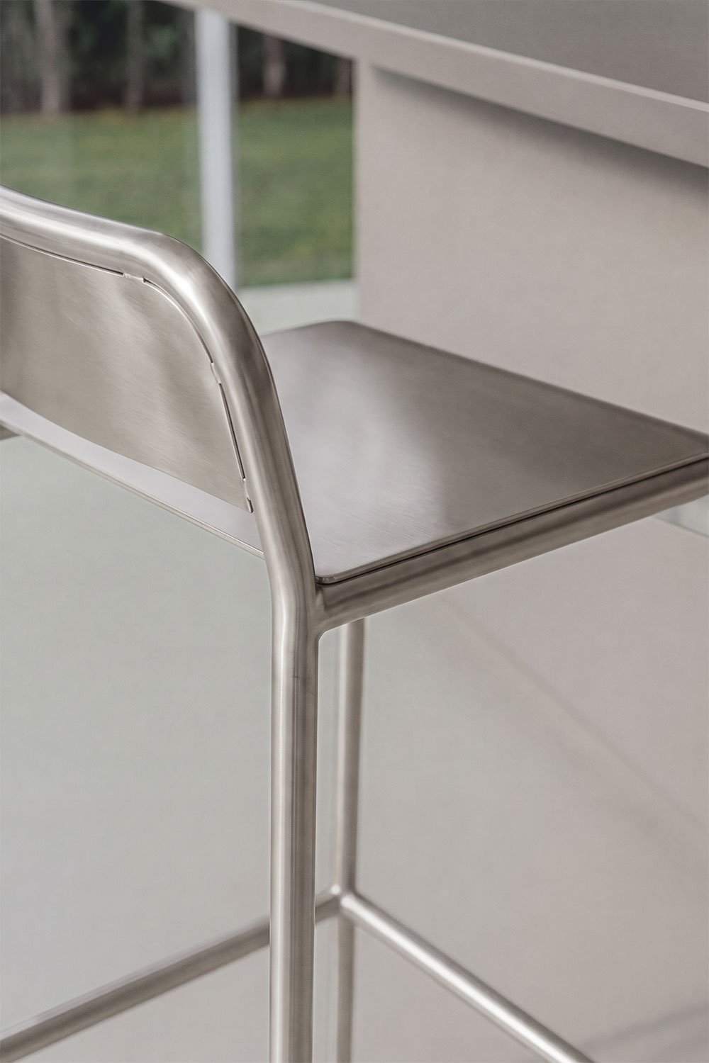 Narnial stainless steel bar stool, gallery image 2