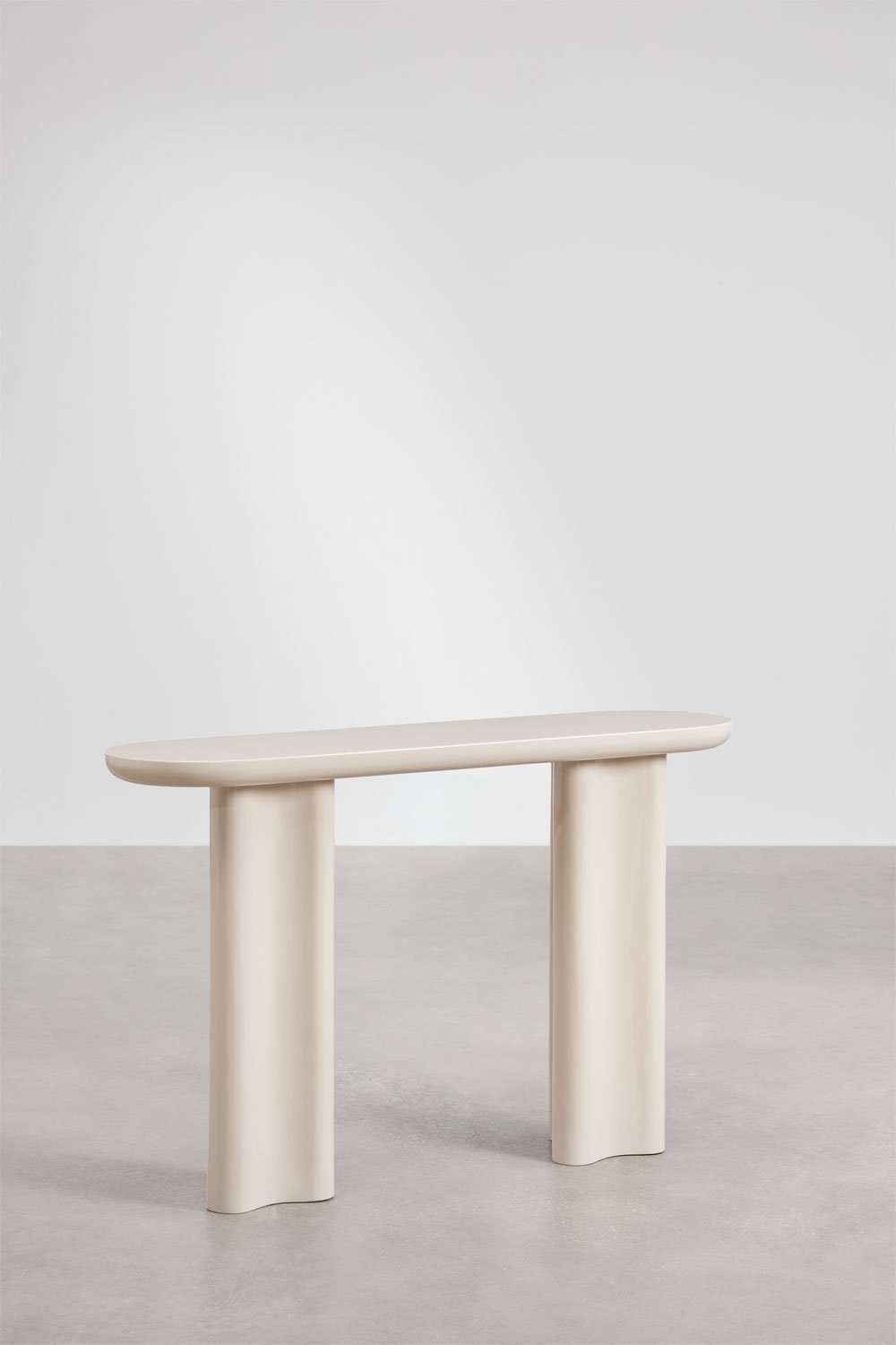 Oval 120x35 cm MDF Breoniz hallway console table, gallery image 3