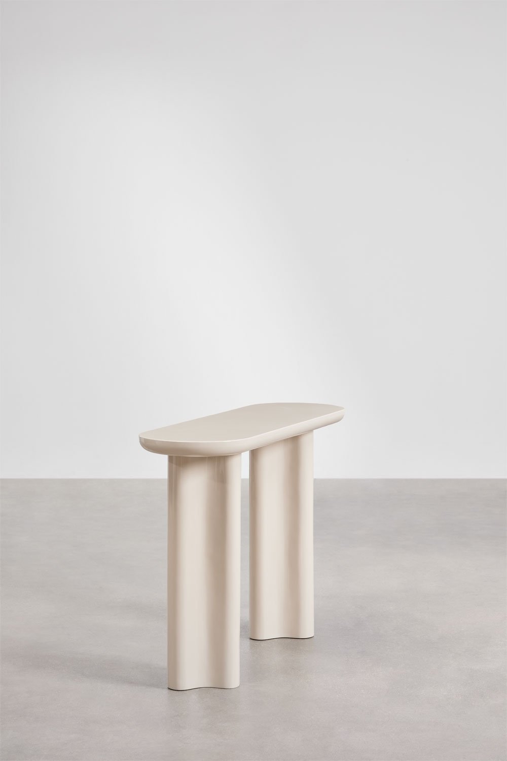 Oval 120x35 cm MDF Breoniz hallway console table, gallery image 4