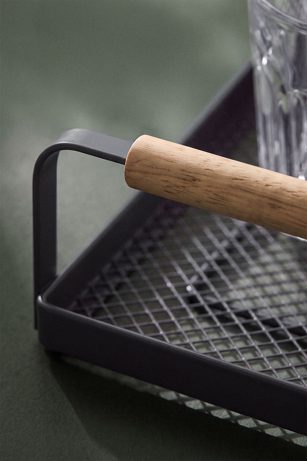 Zestei iron and rubberwood tray, gallery image 2
