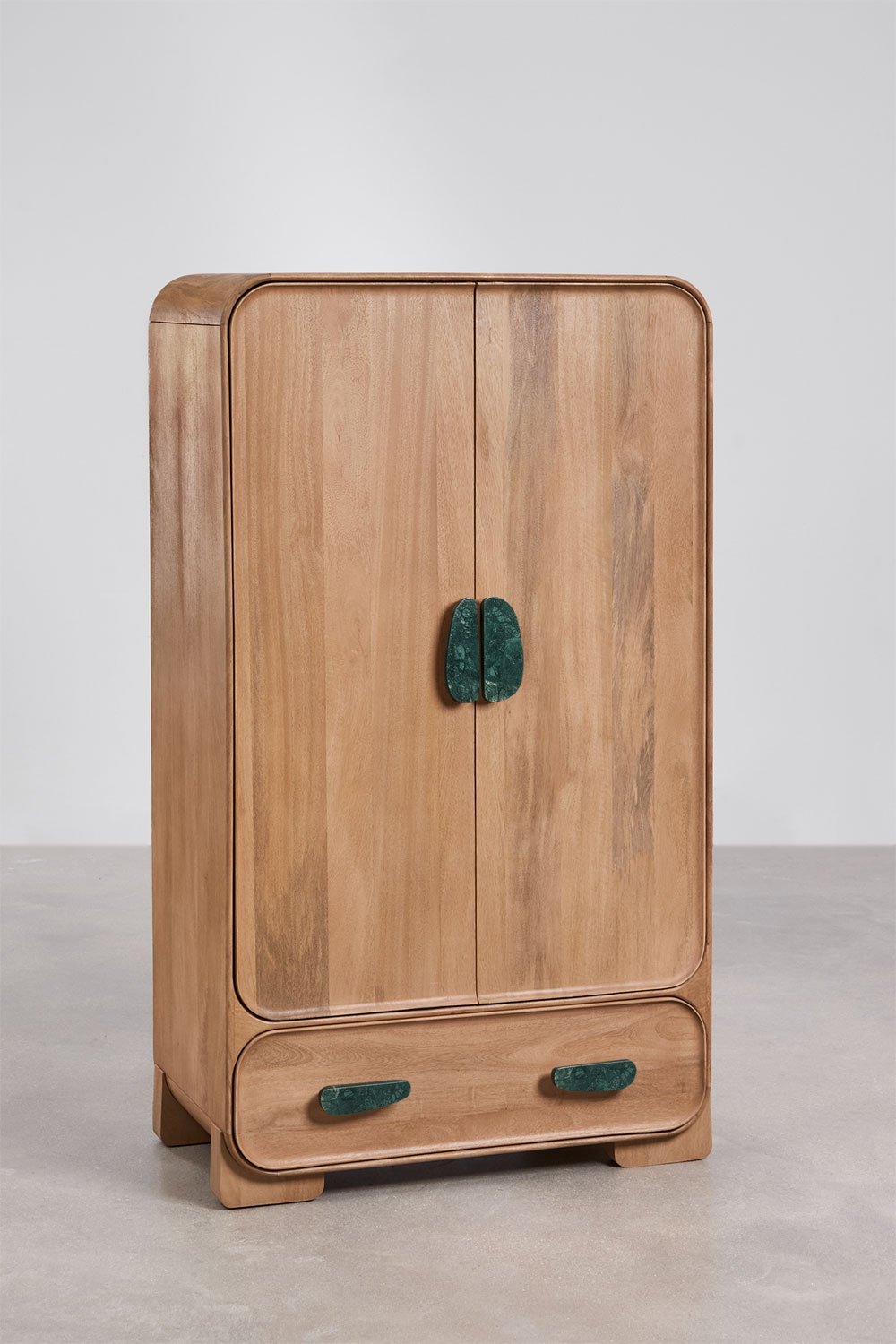 Mango wood and natural stone wardrobe Kivalina, gallery image 4