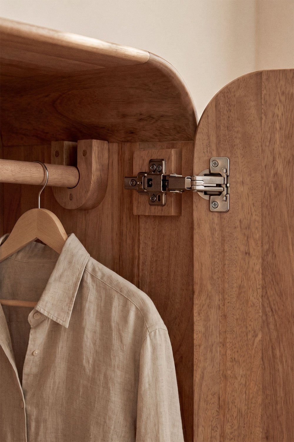 Mango wood and natural stone wardrobe Kivalina, gallery image 2