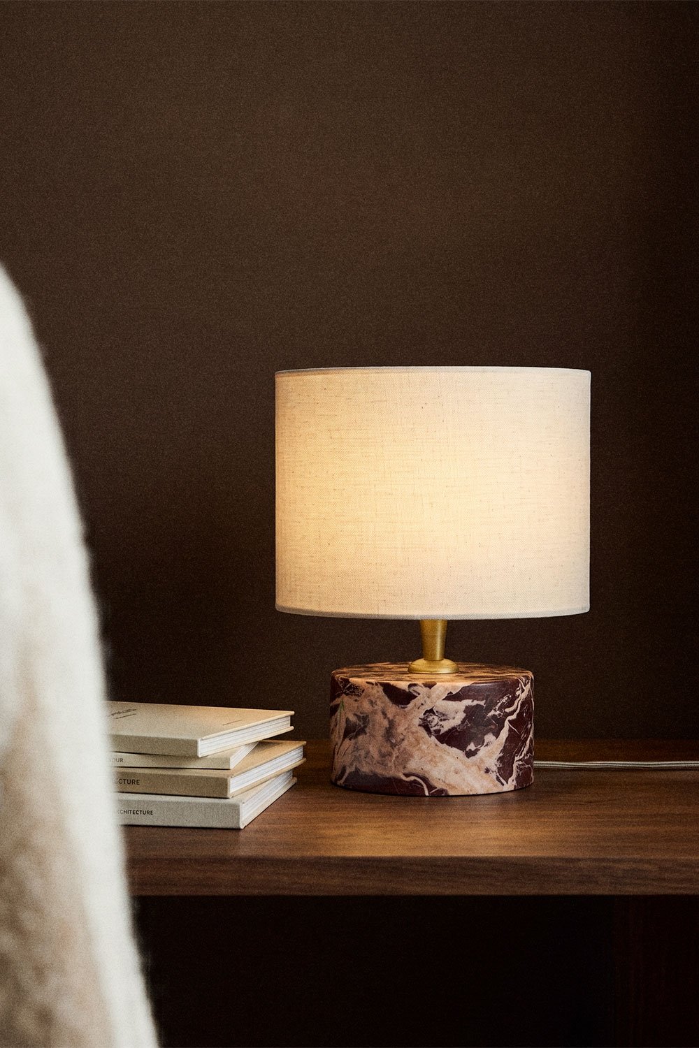 Orlena natural stone table lamp, gallery image 2
