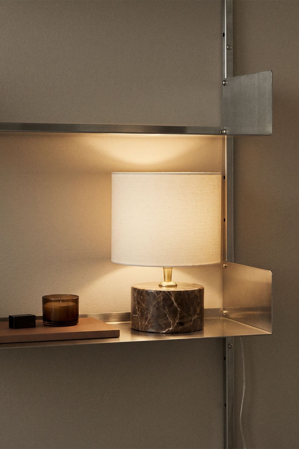 Orlena natural stone table lamp, gallery image 2