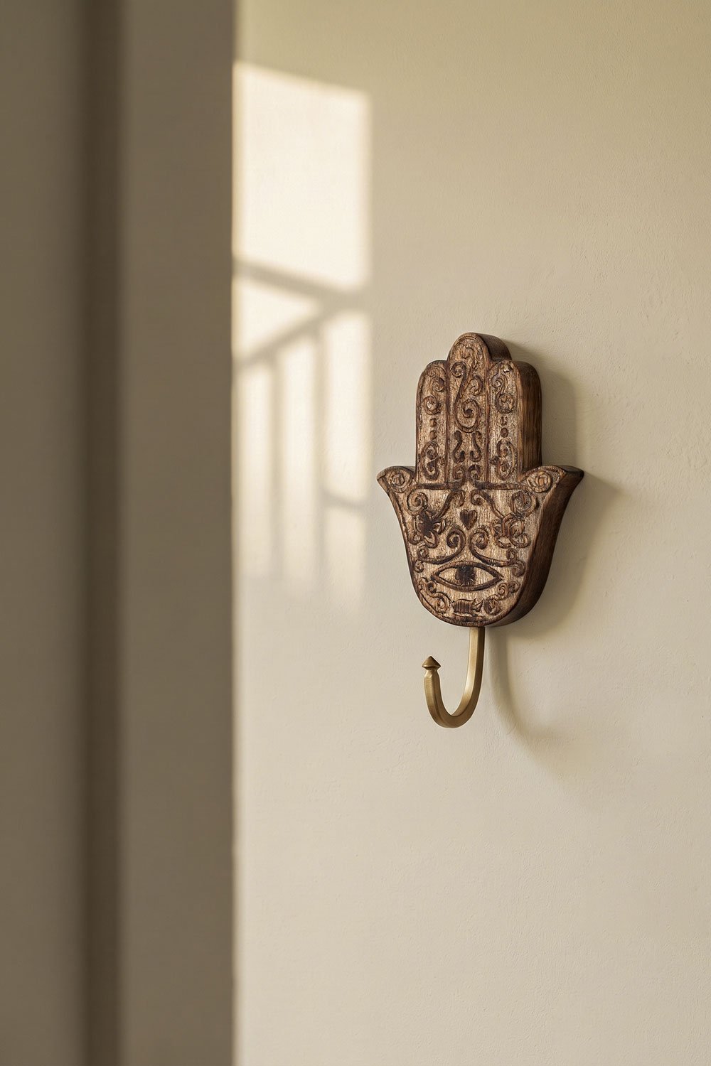 Niala mango wood wall coat rack, gallery image 1