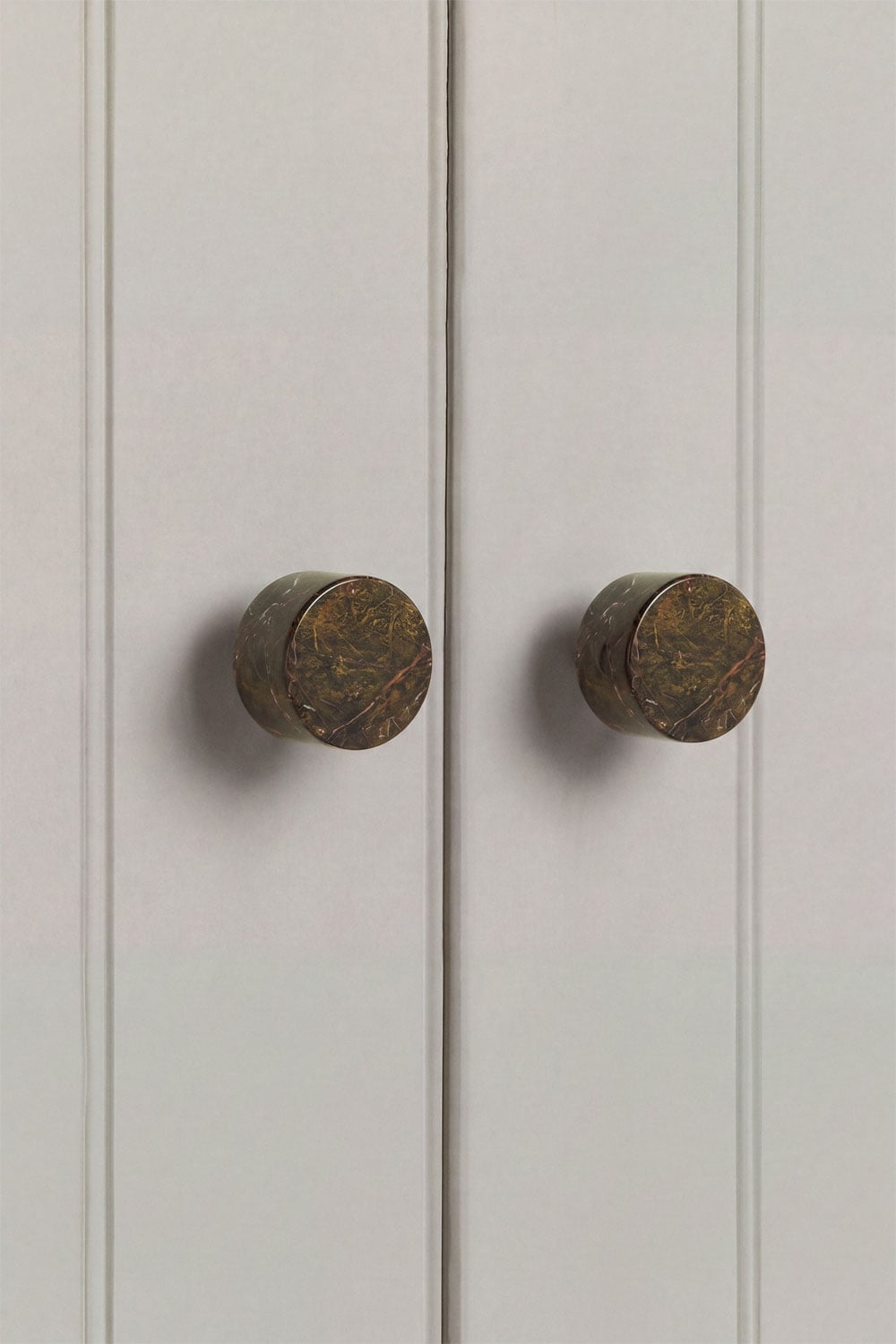 Pack of 2 handles in natural stone and stainless steel Jareia, gallery image 1