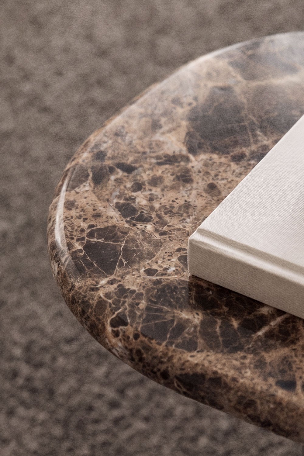 Oval side table 45x25 cm in stainless steel Lumair, gallery image 2