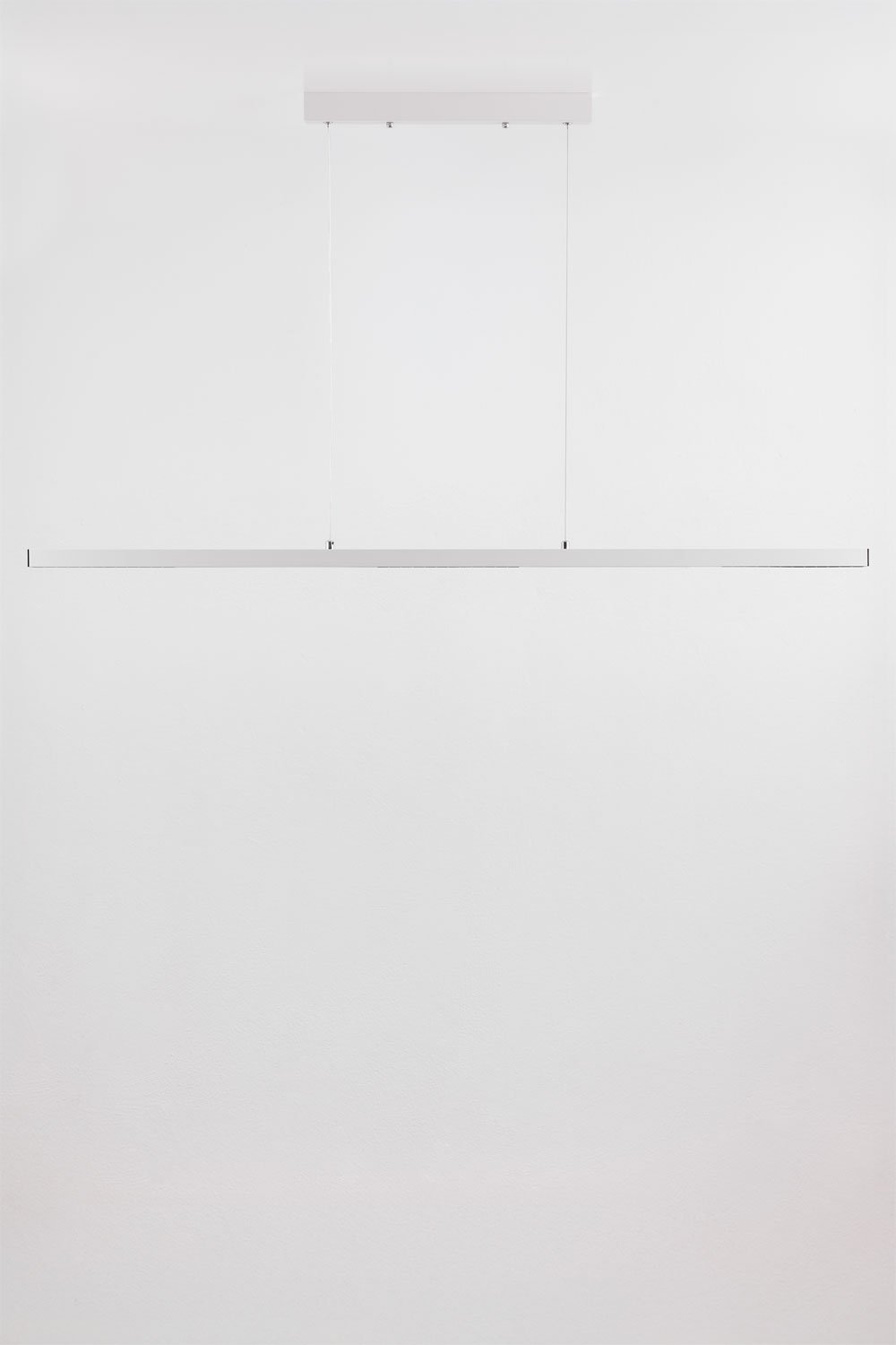 LED linear pendant ceiling lamp 120 cm with indirect light in aluminum Danile, gallery image 3