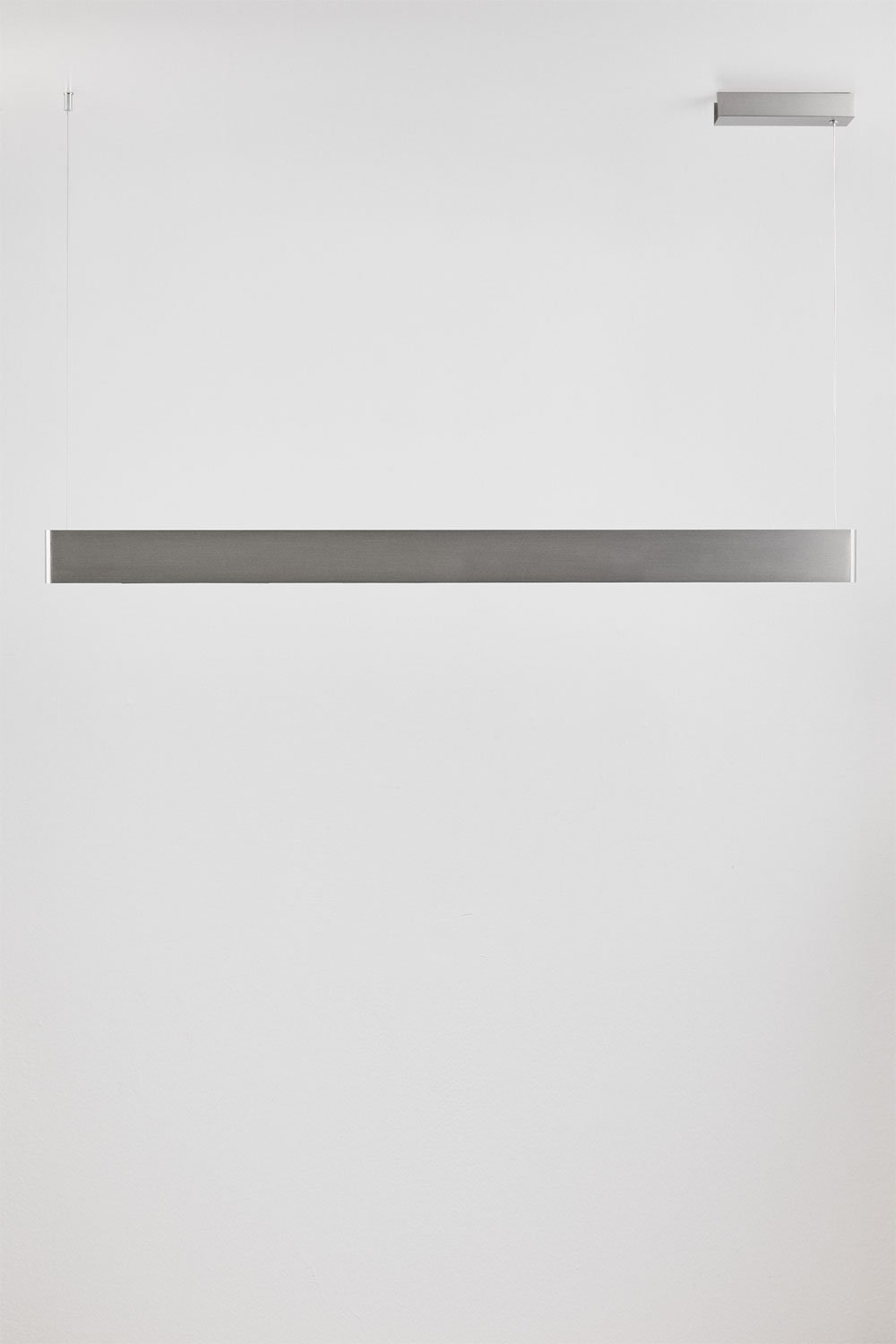 Airali 120 cm linear LED pendant ceiling lamp in aluminum, gallery image 3
