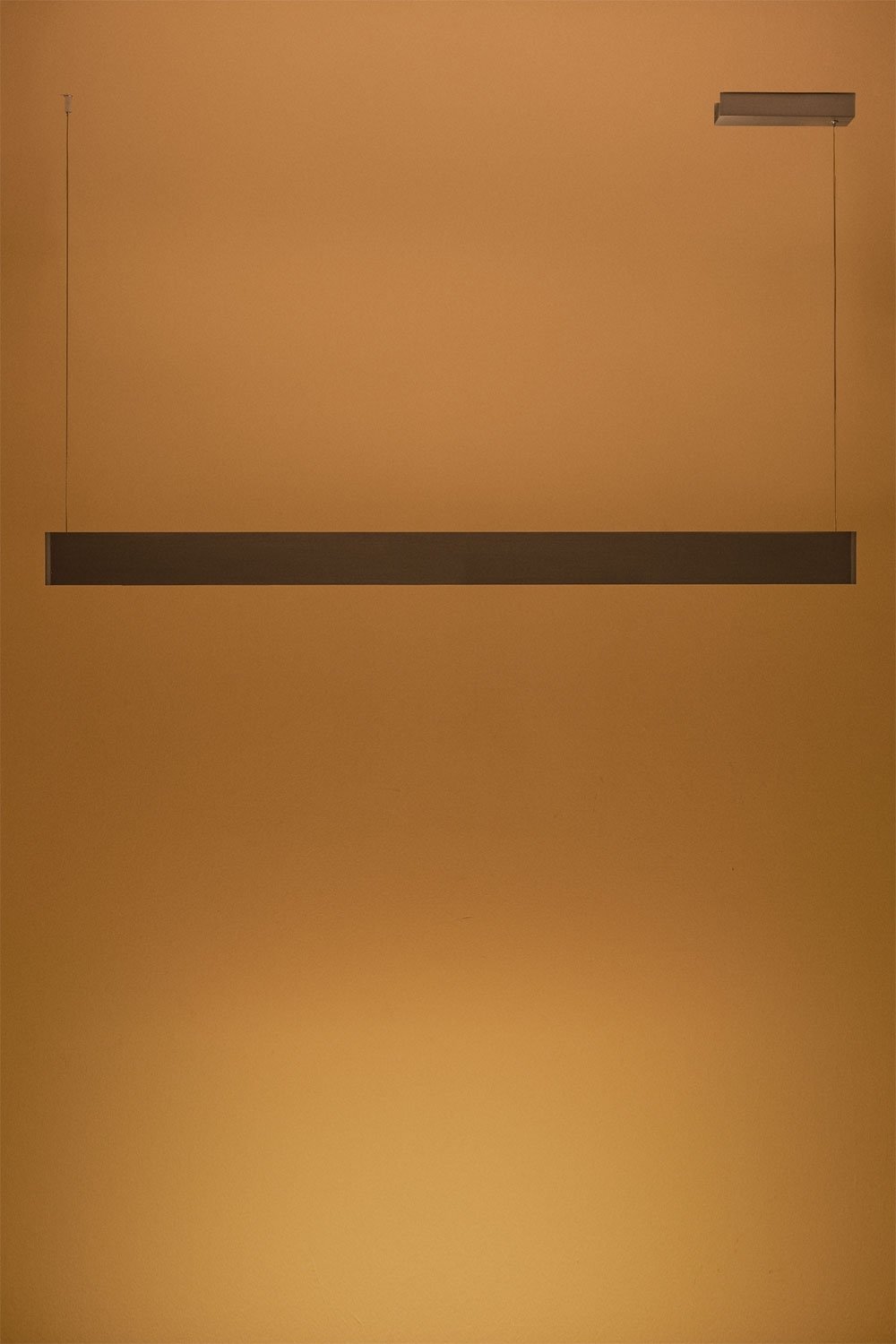 Airali 120 cm linear LED pendant ceiling lamp in aluminum, gallery image 4