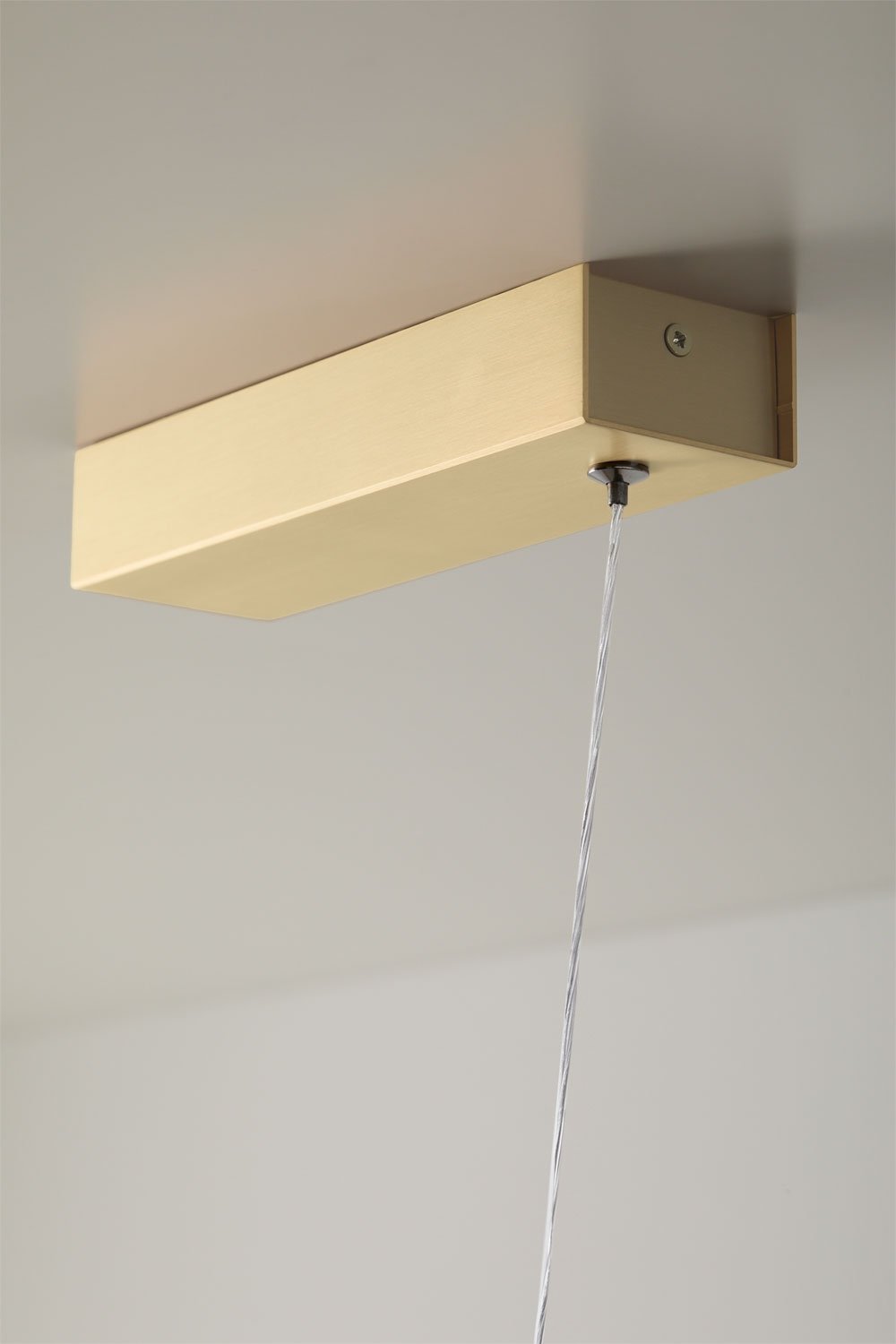 Lirela 120 cm linear LED pendant ceiling lamp with indirect light in aluminum, gallery image 9