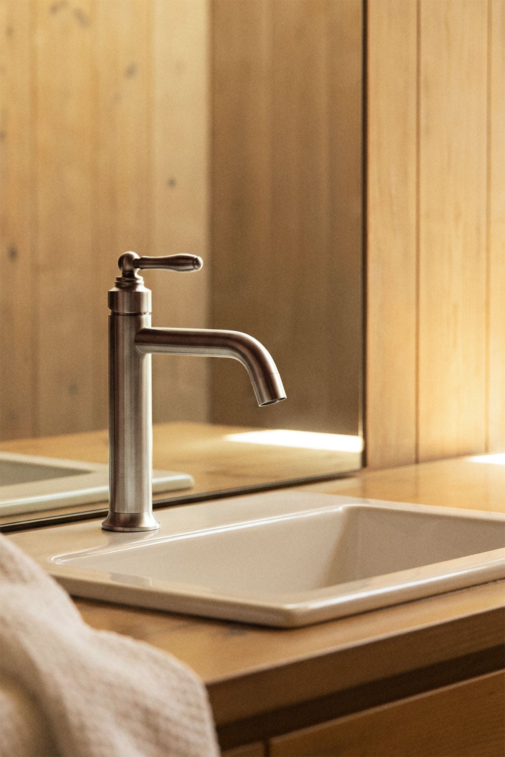Alejandra brass basin tap, gallery image 1