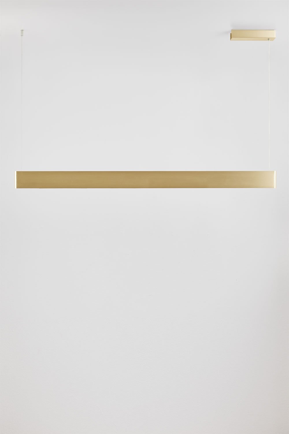 LED linear pendant ceiling lamp 120 cm with indirect light in aluminum Airali, gallery image 3