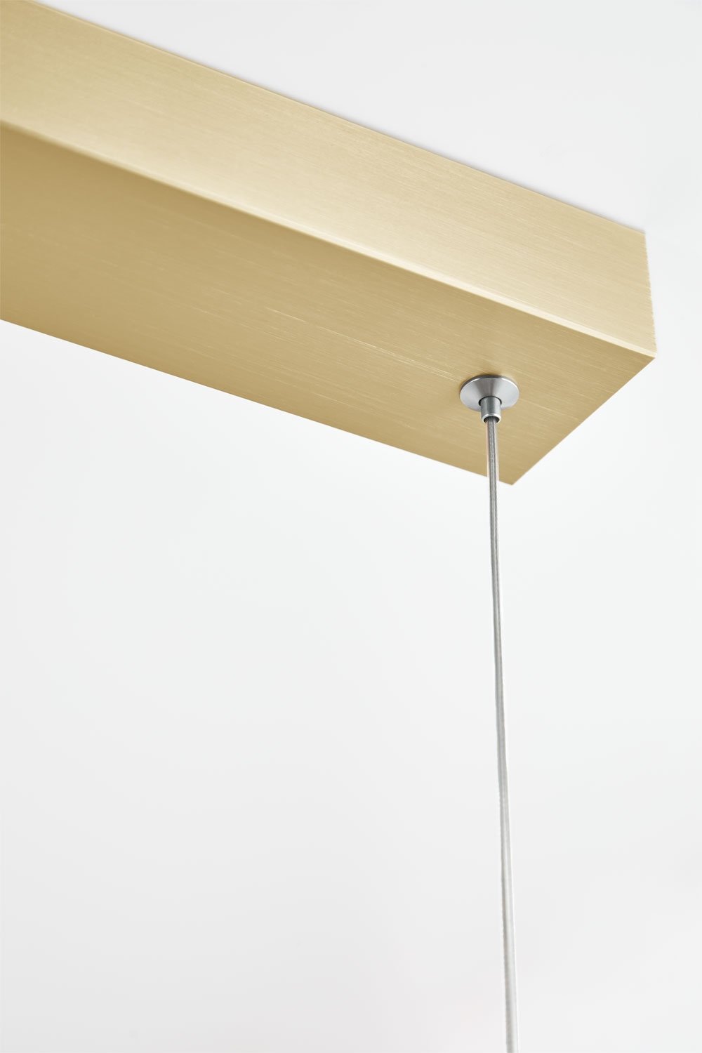 LED linear pendant ceiling lamp 120 cm with indirect light in aluminum Airali, gallery image 9
