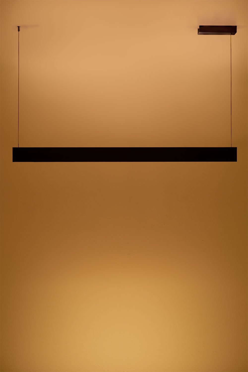 LED linear pendant ceiling lamp 120 cm with indirect light in aluminum Airali, gallery image 4