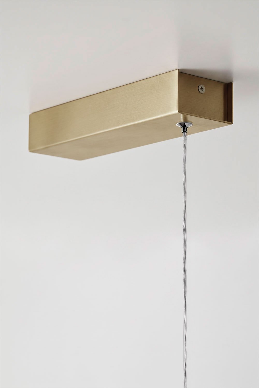 LED 120 cm linear pendant ceiling lamp with indirect light in aluminum Maulenis, gallery image 9