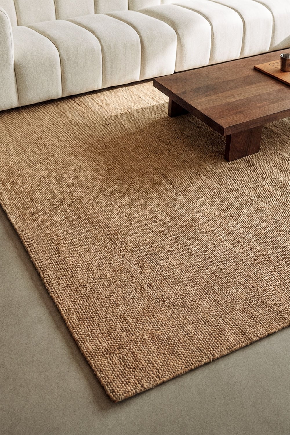Wamba rectangular rug in wool and jute, gallery image 1