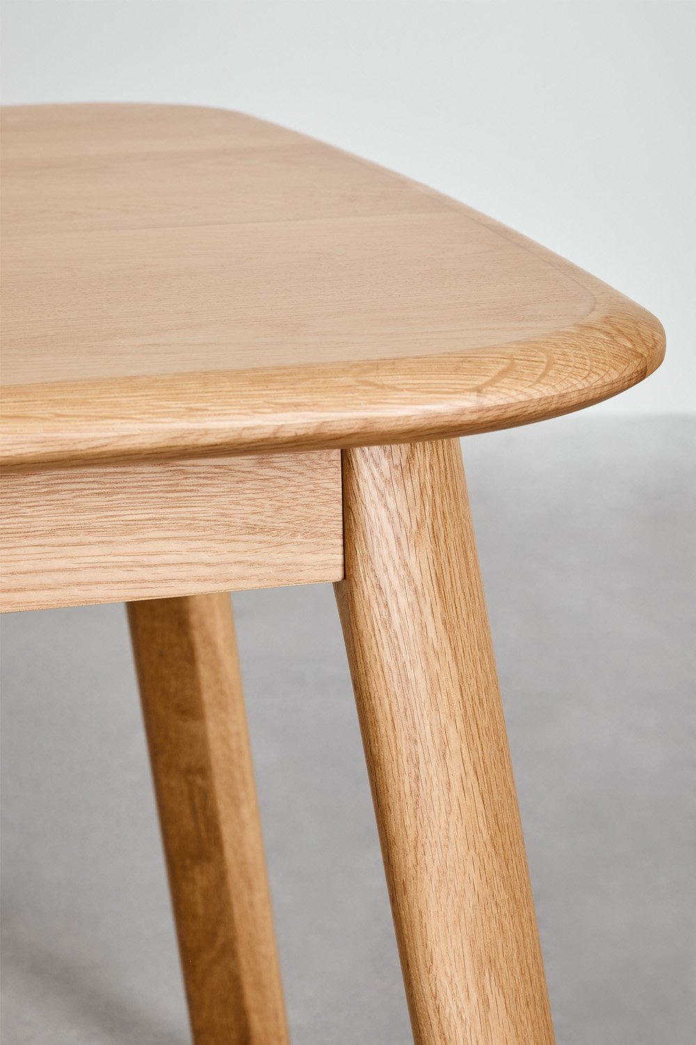 Treveris extendable dining table set 220-320x95 cm and 8 Mara Signature oak wood dining chairs, gallery image 6