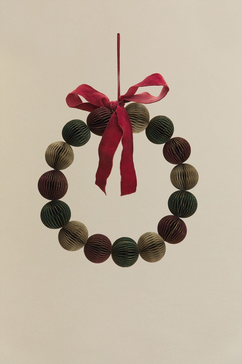 Decorative Christmas wreath Ø30 cm in Leino paper, gallery image 3