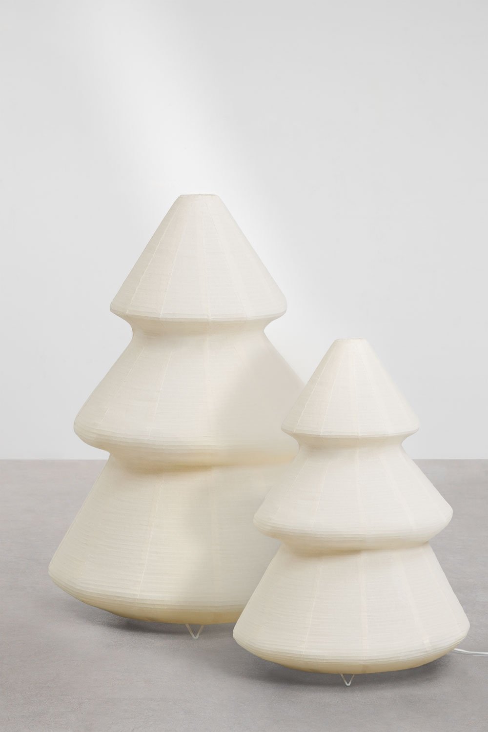 Set of 2 luminous Christmas trees in Roulmi linen, gallery image 4