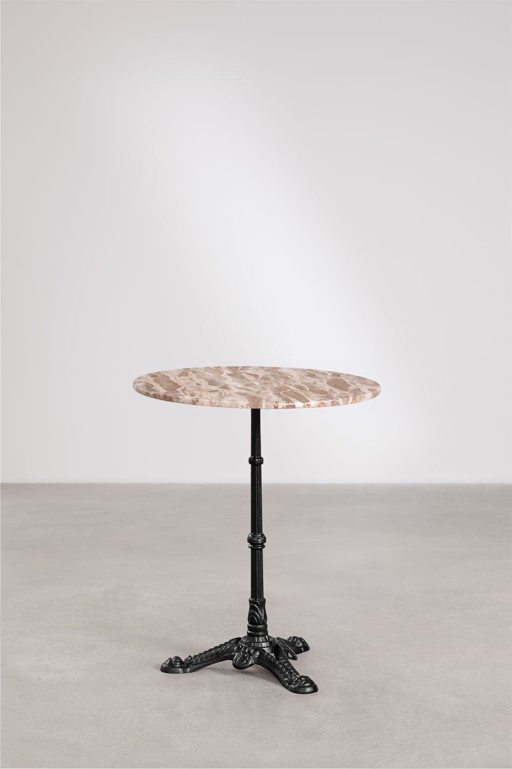 Round bar table Ø60cm in Azteca natural stone, gallery image 1