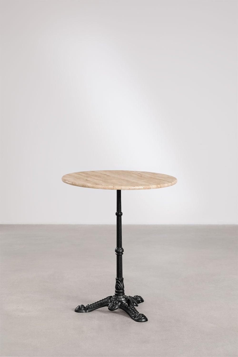 Round bar table Ø60cm in Azteca natural stone, gallery image 1