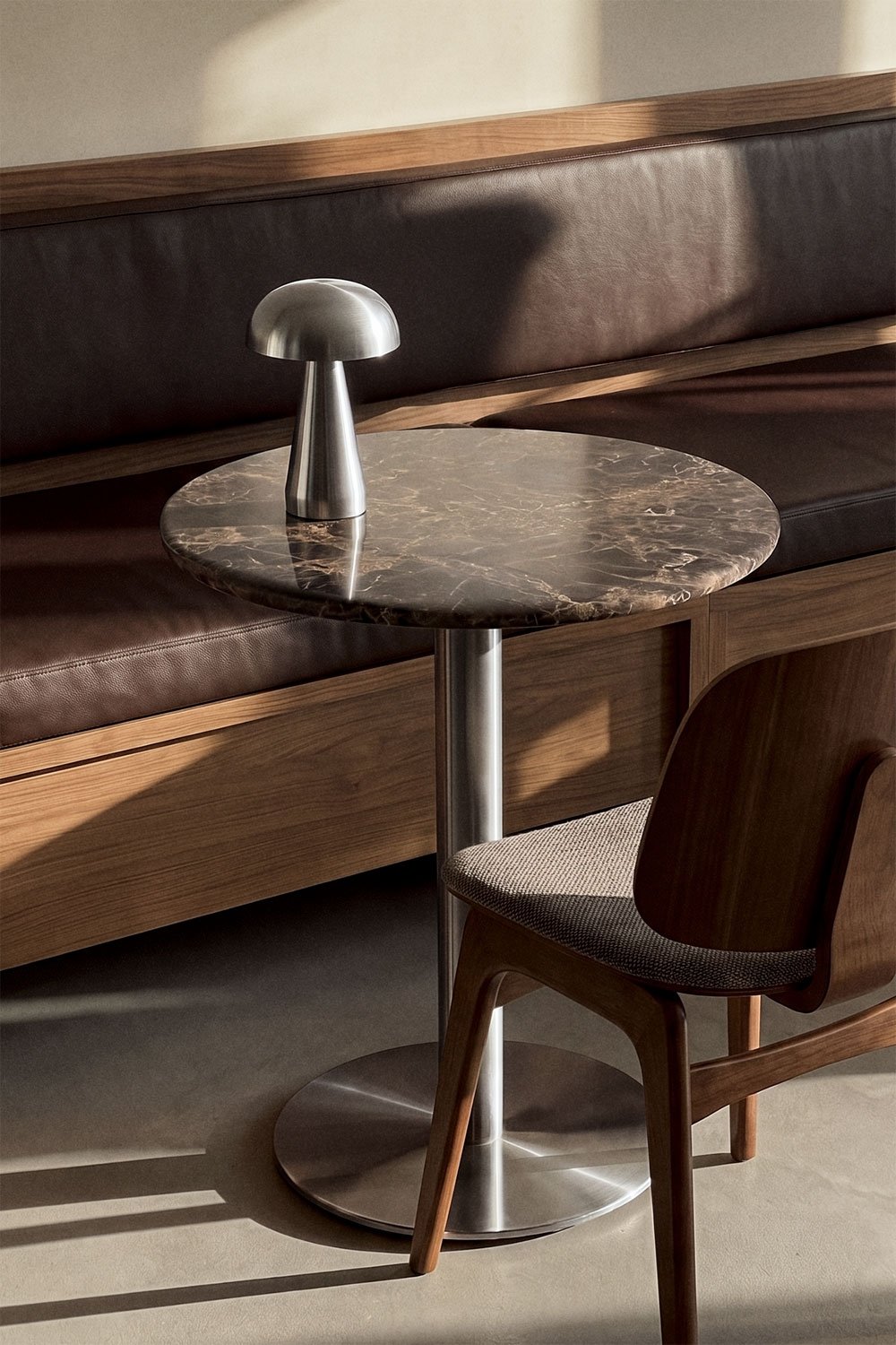 Xiren round natural stone bar table, gallery image 1