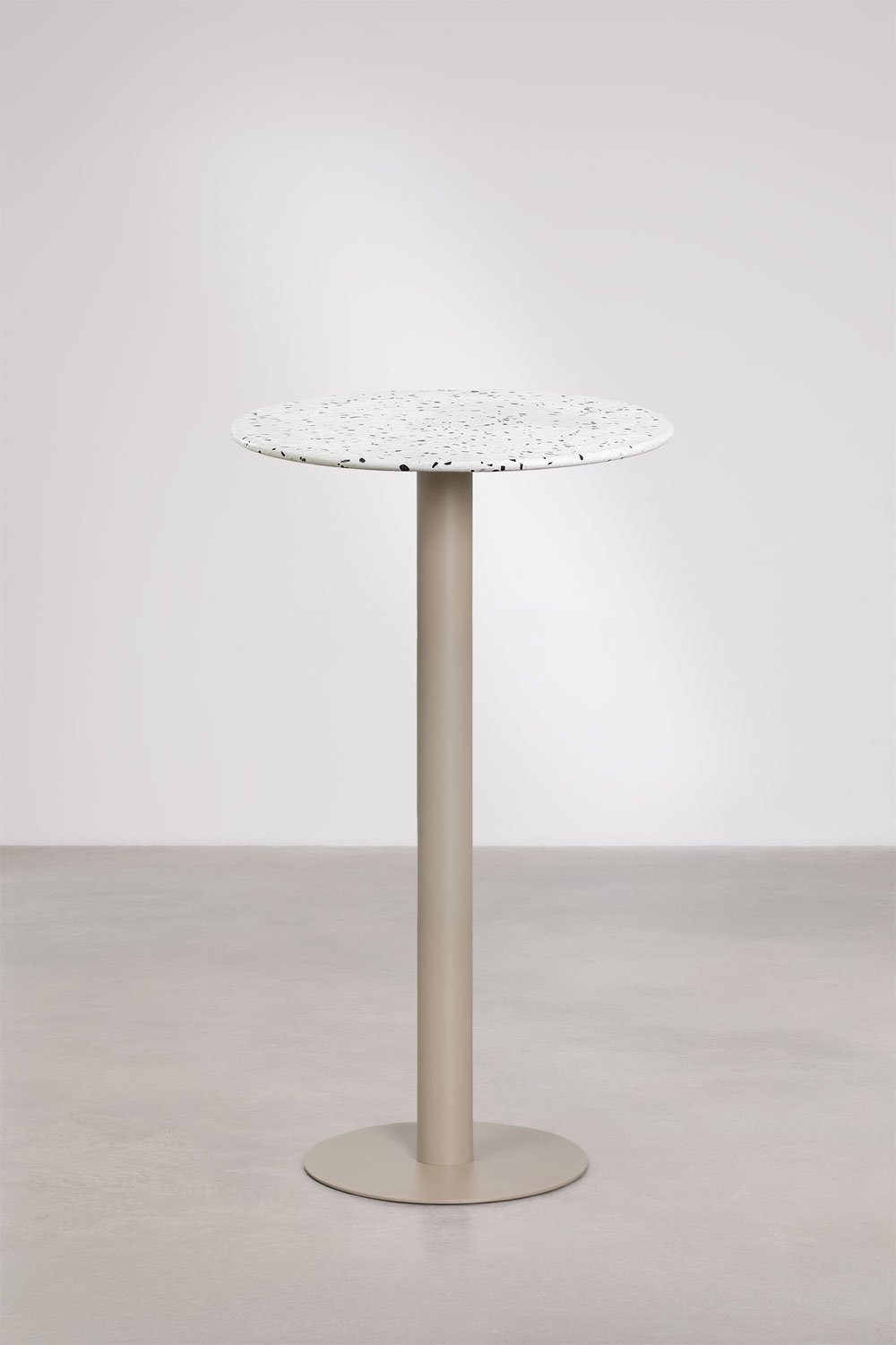 Xiren round high bar table Ø60 cm in terrazzo, gallery image 1