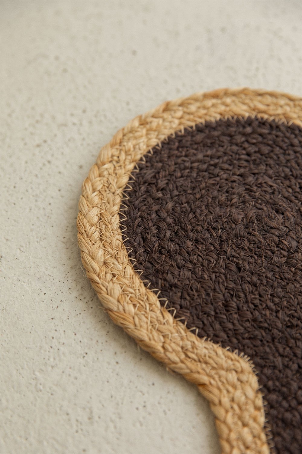 Pet mat 45x70 cm in jute brown - chocolate brown jute Zeinara, gallery image 2