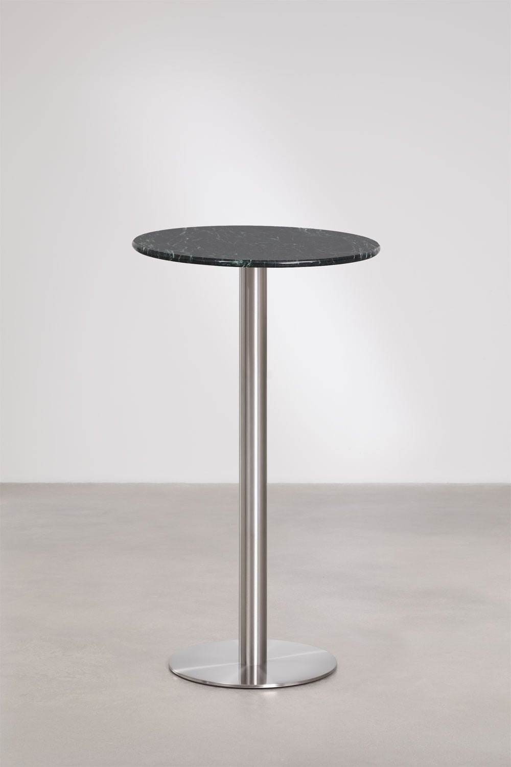 Round high bar table Ø60 cm in natural stone Xiren, gallery image 1