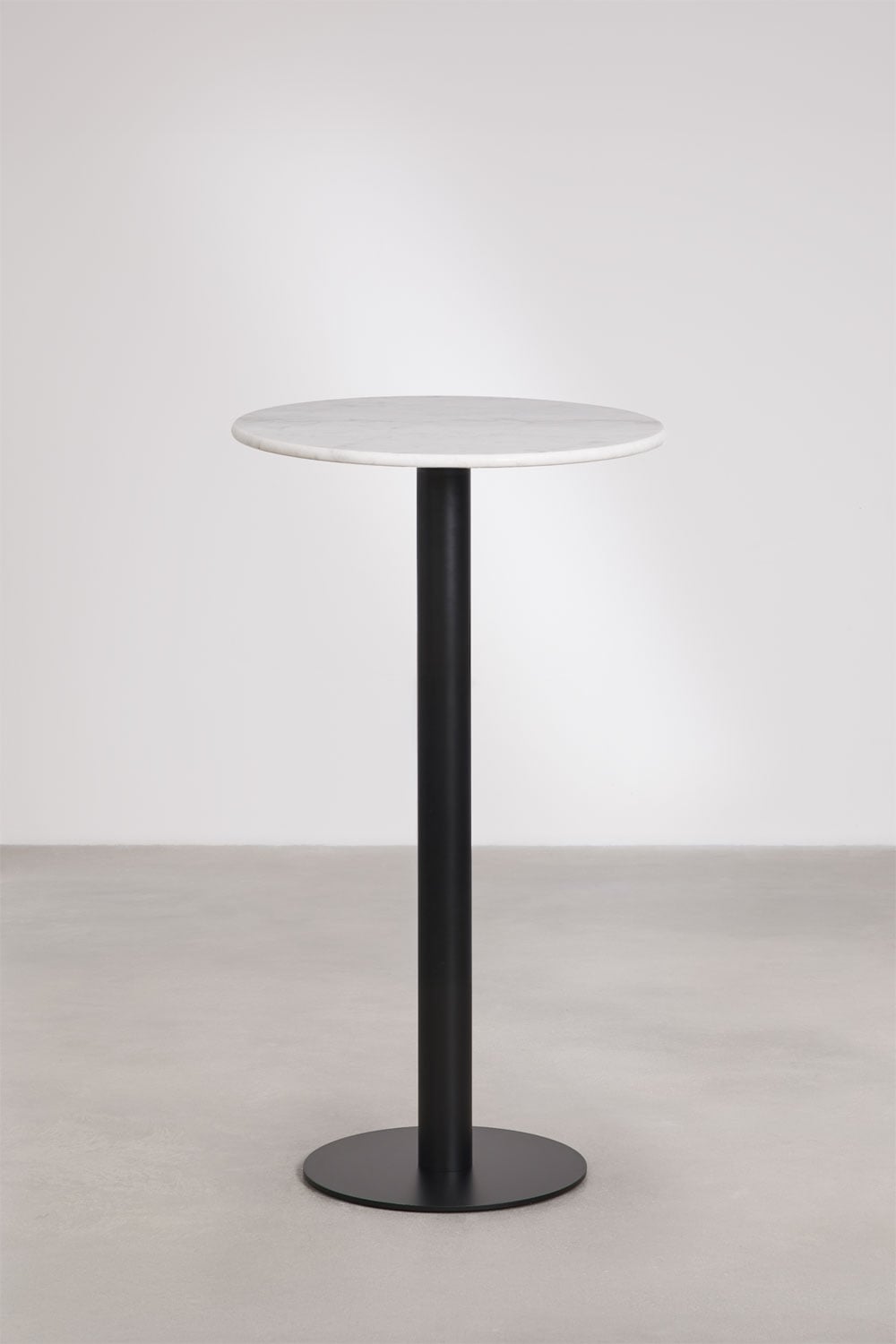 Round high bar table Ø60 cm in natural stone Xiren, gallery image 1