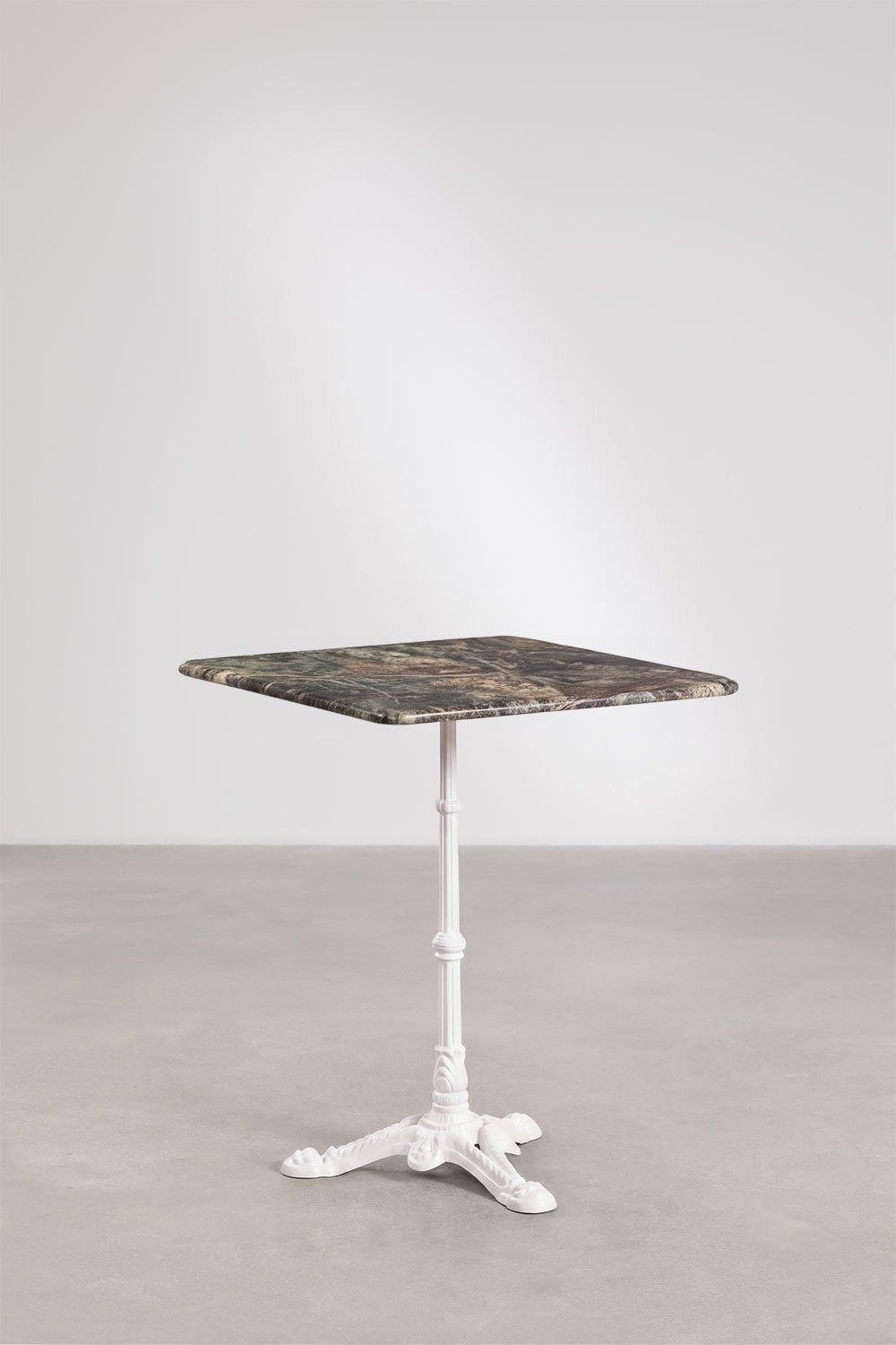 Square bar table in Azteca natural stone, gallery image 1