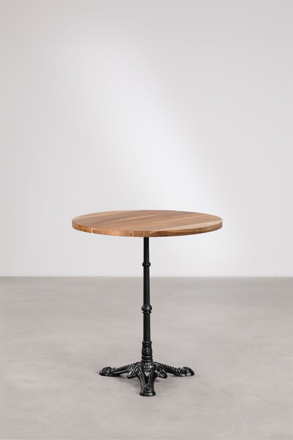 Azteca acacia wood round bar table, gallery image 2