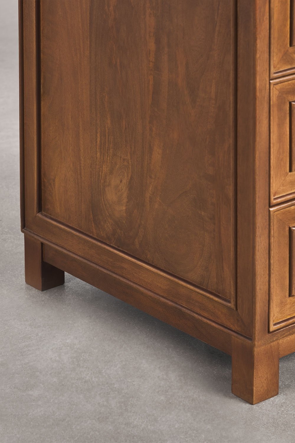 Ildara 120x60 cm desk in mango wood and glass, gallery image 7