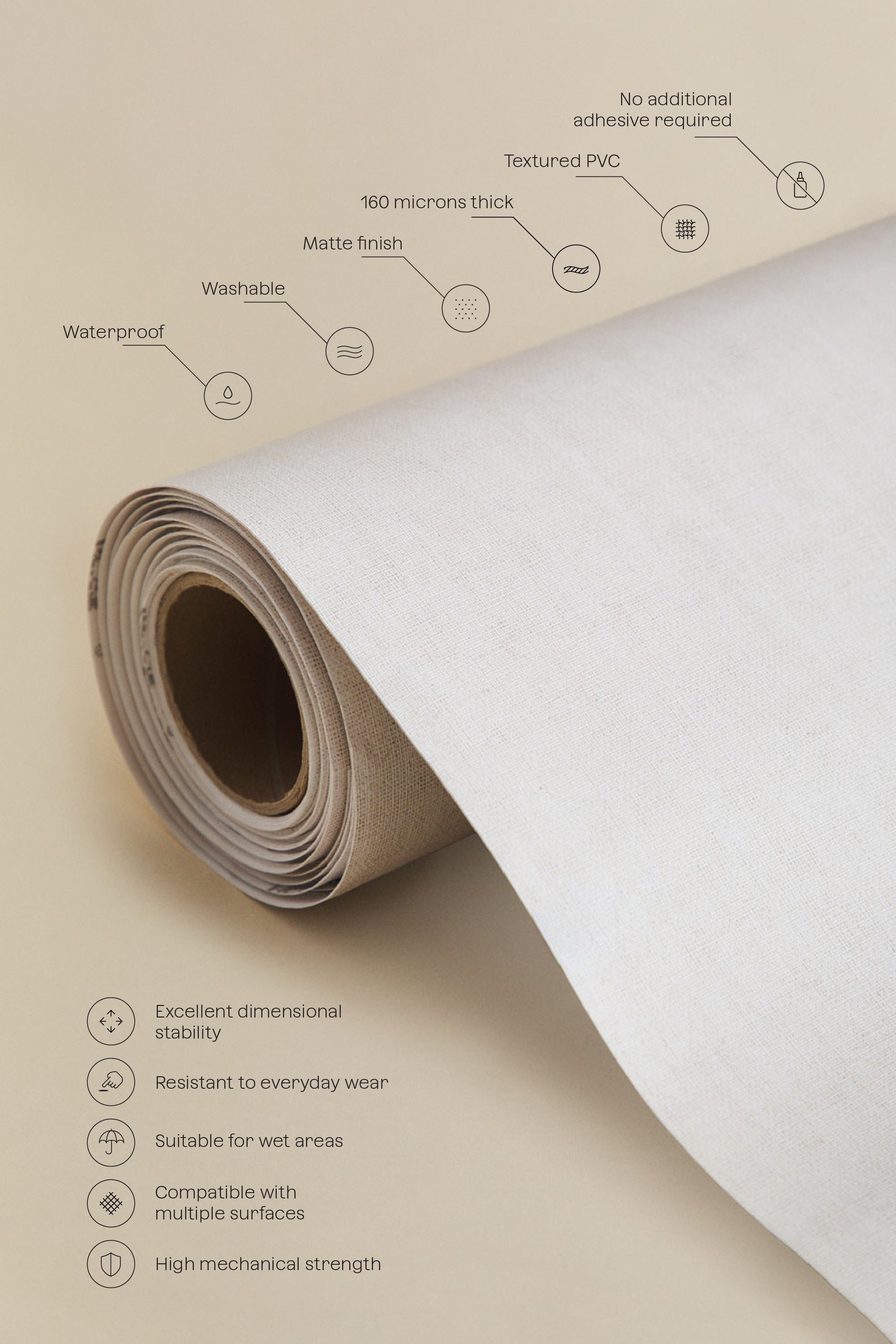 Pack of 2 self-adhesive wallpaper panels 65×260 cm Pixby, gallery image 5