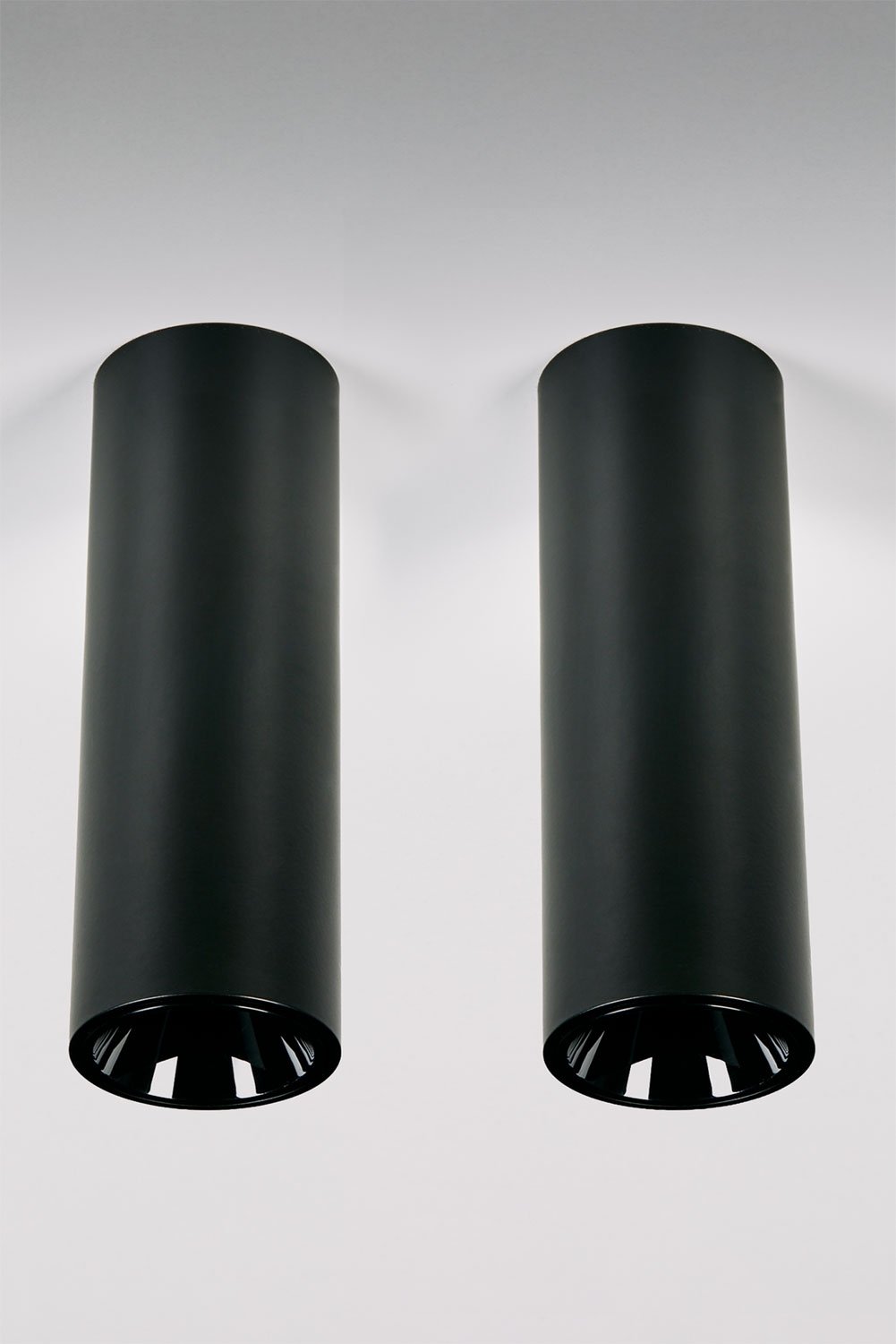 Pack of 2 surface-mounted LED ceiling lights Ø7.2 cm in aluminum with progressive on and off Luisiana, imagen de galeria 1