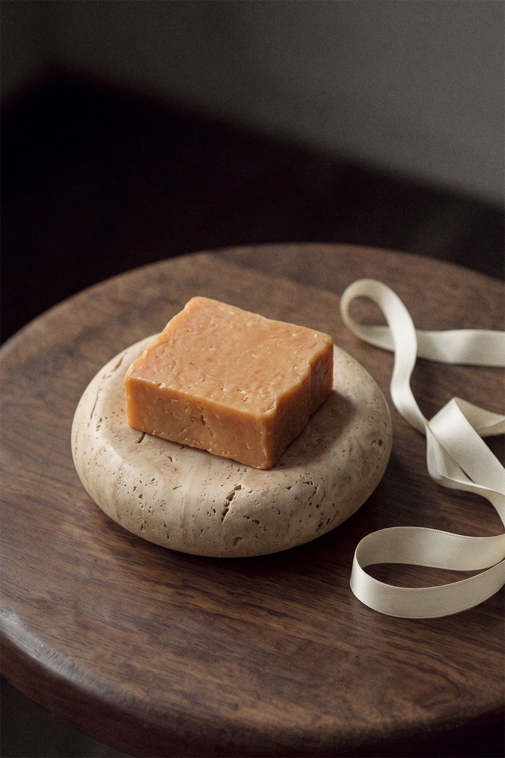 Lioro travertine soap dish, gallery image 1