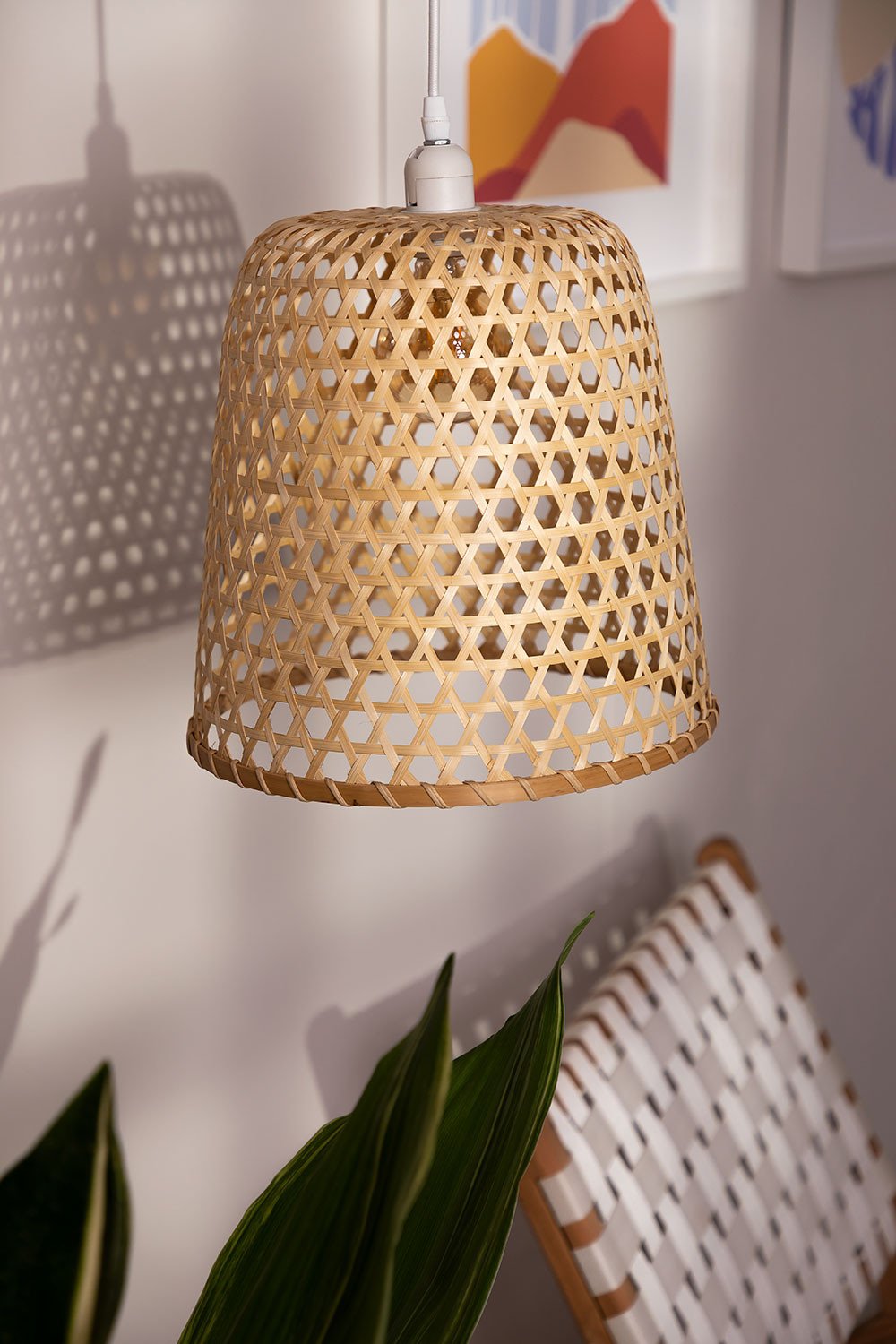 Ceiling Lamp in Rattan (Ø30 cm) Kalde, gallery image 1